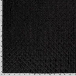 Steppstoff Gefüttert Karo´s - schwarz