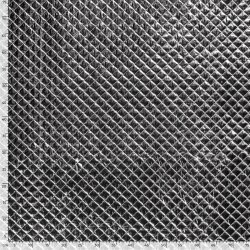 Steppstoff Gefüttert Glanz Karo´s - silber