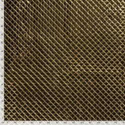 Steppstoff Gefüttert Glanz Karo´s - gold