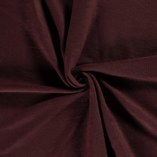 Antipilling Fleece *Marie* Uni - dunkel weinrot