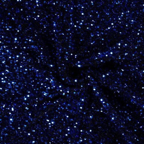 Samt Stoff Pailletten - königsblau