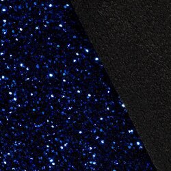 Samt Stoff Pailletten - königsblau