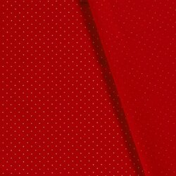 Baumwollpopeline Pünktchen - rot