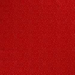 Baumwollpopeline Foliendruck wilde Punkte - rot