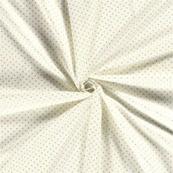 Baumwollpopeline Foliendruck Mini Sterne - creme/gold