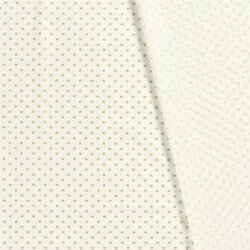 Baumwollpopeline Foliendruck Mini Sterne - creme/gold