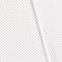 Baumwollpopeline Foliendruck Mini Sterne - creme/silber