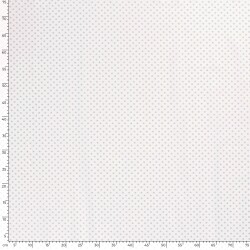 Baumwollpopeline Foliendruck Mini Sterne - creme/silber