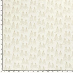 Baumwollpopeline Foliendruck Weihnachtsbaum - creme
