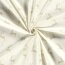 Baumwollpopeline Foliendruck springende Hirsche - creme