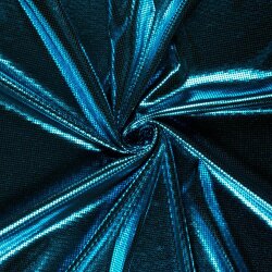 Folienjersey Punkte - wasserblau