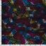 Folienjersey buntes Spinnennetz - schwarz