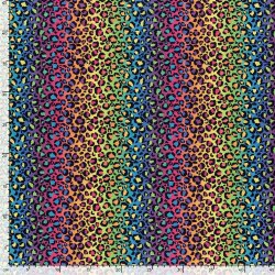 Polyesterjersey Regenbogen Leo - blau