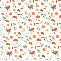French Terry Digital bunte Formen - creme