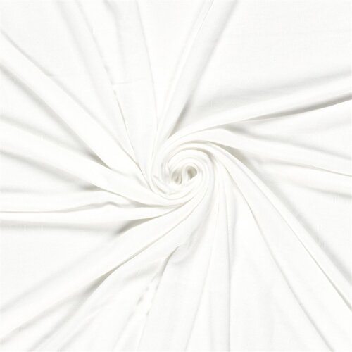 Jacquard Jersey Melange *Marie* Uni - altweiss
