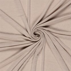 Jacquard Jersey Melange *Marie* Uni - softbeige