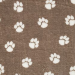 Wellnessfleece Hundepfoten - beige