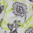 Leinen Viskose Blumen - grau/limette