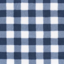 Teddystoff Fleece Kariert - dunkelblau