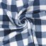Teddystoff Fleece Kariert - dunkelblau