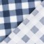 Teddystoff Fleece Kariert - dunkelblau
