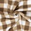 Teddystoff Fleece Kariert - braun