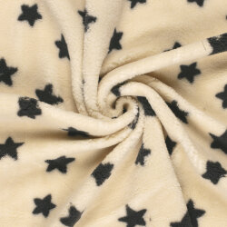 Sherpa_Fleece Sterne - hellbeige