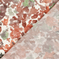 Viskose Nylon Mix LIGHT Köper Digital Aquarelltupfen - koralle