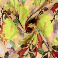 Viskose Nylon Mix LIGHT Köper Digital Blüten -...