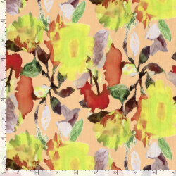 Viskose Nylon Mix LIGHT Köper Digital Blüten - helllachs