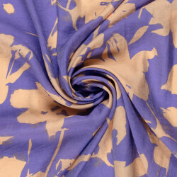 Viskose Nylon Mix LIGHT Köper Blumen - viola