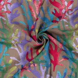 Viskose Nylon Mix LIGHT Köper Algen - taupe