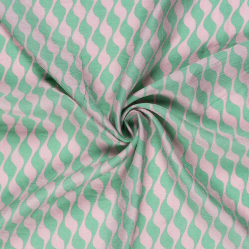 Viskose Nylon Mix LIGHT Köper Wellen - mint