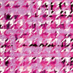 Viskose Nylon Mix light Köper Hahnentritt - pink