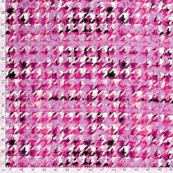 Viskose Nylon Mix light Köper Hahnentritt - pink