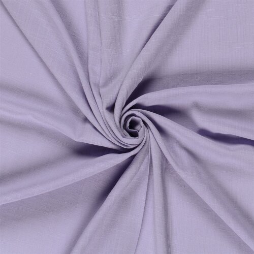 Baumwoll Viskose Mix Leinenoptik Uni - softlavendel