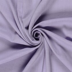 Baumwoll Viskose Mix Leinenoptik Uni - softlavendel