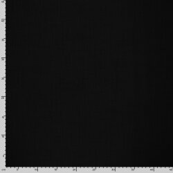 Baumwoll Viskose Mix Leinenoptik Uni  - schwarz