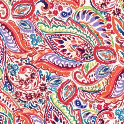 Polyesterjersey Köper Paisley - pink