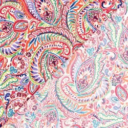 Polyesterjersey Köper Paisley - pink