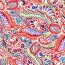 Polyesterjersey Köper Paisley - pink