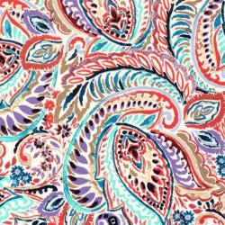 Polyesterjersey Köper Paisley - mint