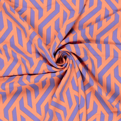 Polyesterjersey Köper Geflecht - hellkorall