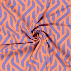 Polyesterjersey Köper Geflecht - hellkorall
