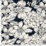 Polyesterjersey Köper Blumen - dunkelblau