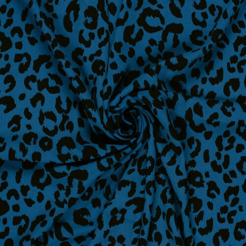 Polyesterjersey Köper Leo - indigo
