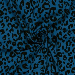 Polyesterjersey Köper Leo - indigo