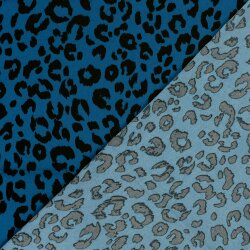 Polyesterjersey Köper Leo - indigo