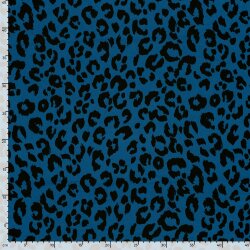 Polyesterjersey Köper Leo - indigo