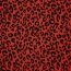 Polyesterjersey Köper LEOPARD - rot